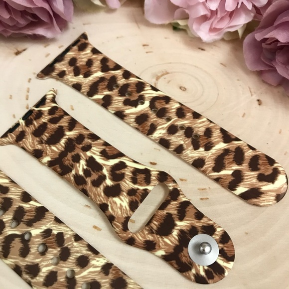 Leopard Print Silicone Watchband for Apple Watch - Picture 7 of 10